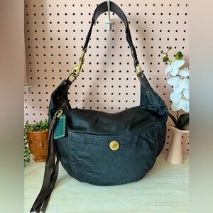 EUC COACH Black Nylon Shoulder Bag